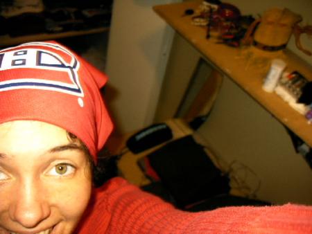 moi avant le match de hockey du Canadien